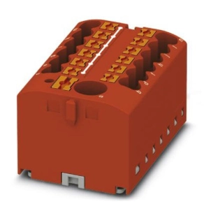   Elosztóblokk PTFIX 6/12X2,5 RD, 0,5-10mm2, 41/24 A 690 V sínre szerelhető, rugós csatlakozás, 3273356