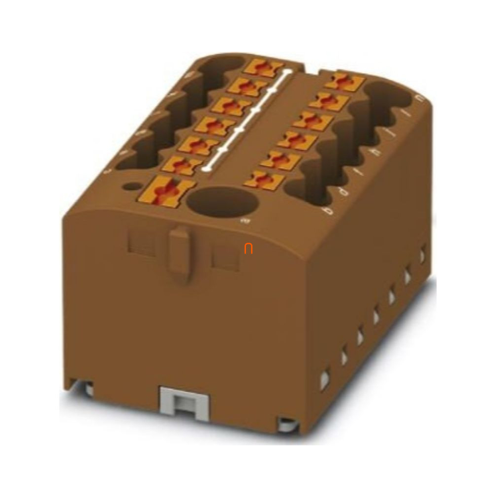 Elosztóblokk PTFIX 6/12X2,5 BN, 0,5-10mm2, 41/24 A 690 V sínre szerelhető, rugós csatlakozás, 3273362