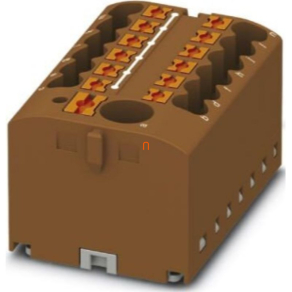   Elosztóblokk PTFIX 6/12X2,5 BN, 0,5-10mm2, 41/24 A 690 V sínre szerelhető, rugós csatlakozás, 3273362