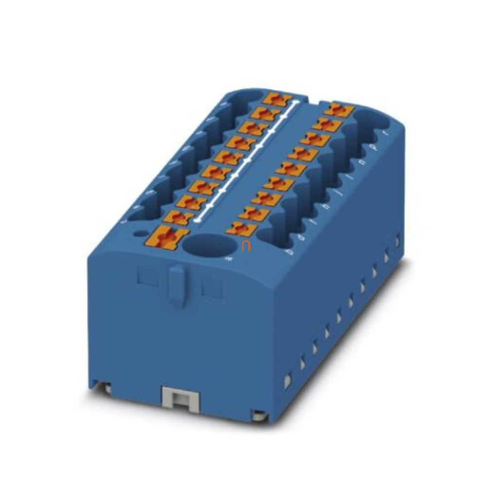 Elosztóblokk PTFIX 6/18X2,5 BU, 0,5-10mm2, 41/24 A 690 V sínre szerelhető, rugós csatlakozás, 3273376