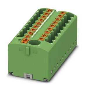   Elosztóblokk PTFIX  6/18X2,5 GN, 0,5-10mm2, 41/24 A 690 V sínre szerelhető, rugós csatlakozás, 3273382