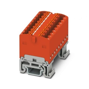   Elosztóblokk PTFIX  18X1,5-NS15A RD, 0,14mm2-2,5mm2, 17,5 A 500 V, NS 15, rugós csatlakozás, 3002934