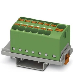   Elosztóblokk PTFIX 10/12X4-NS35 GN, 0,2-6mm2, 32 A 800 V NS 35/7,5, NS 35/15,3273622