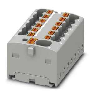   Elosztóblokk PTFIX 4/12X1,5 GY, 0,14-2,5mm2, 41/17,5 A 450 V sínre szerelhető, rugós csatlakozás, 1046961