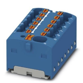   Elosztóblokk PTFIX  4/12X1,5 BU, 0,14-2,5mm2, 41/17,5 A 450 V sínre szerelhető, rugós csatlakozás, 1046962
