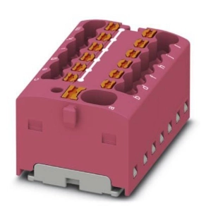   Elosztóblokk PTFIX 4/12X1,5 VT, 0,2-6mm2, sárga, 17,5A 450V NS 15, pattintós csatlakozás, 1046968