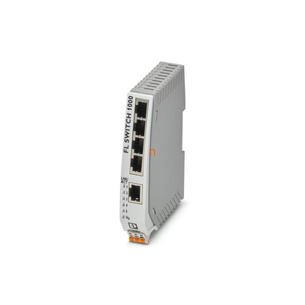 Ipari hálózati switch, nem konfigurálható, Portok száma: 5x 10/100/1000 Mbit/s RJ45, DIN-sínre, IP30 FL SWITCH 1105N 1085254 Phoenix Contact
