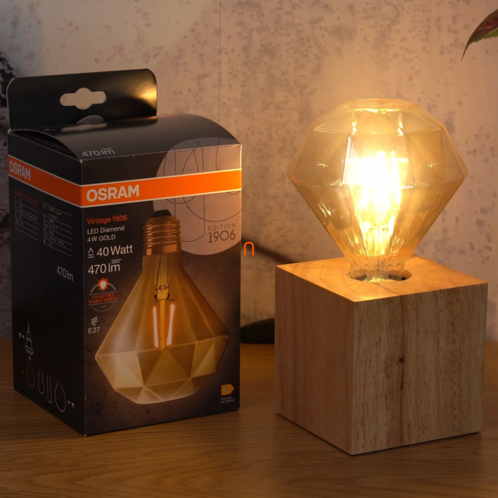 Osram Vintage melegfehér E27 LED 40W izzó helyett (Diamond)