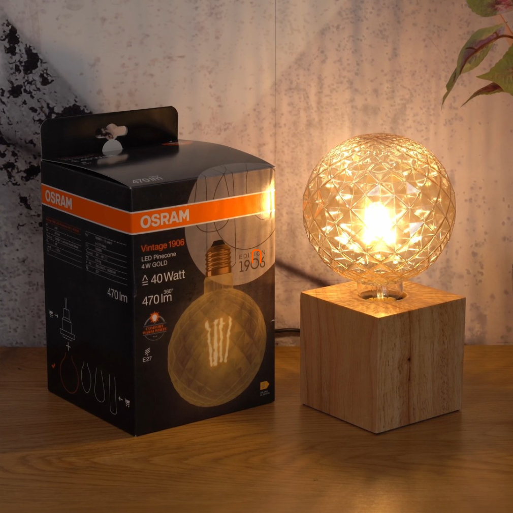 Osram Vintage melegfehér E27 LED 40W izzó helyett (Pinecone)