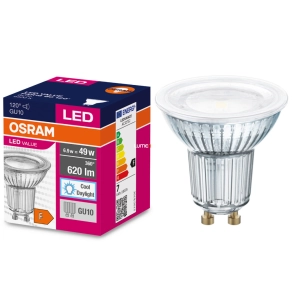   Osram GU10 LED Value 6,9W 620lm 6500K daylight 120° - 49W izzó helyett