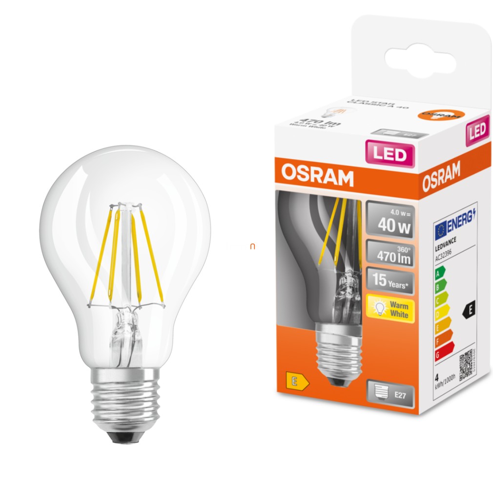 Osram E27 LED Star 4W 470lm 2700K melegfehér 300° - 40W izzó helyett