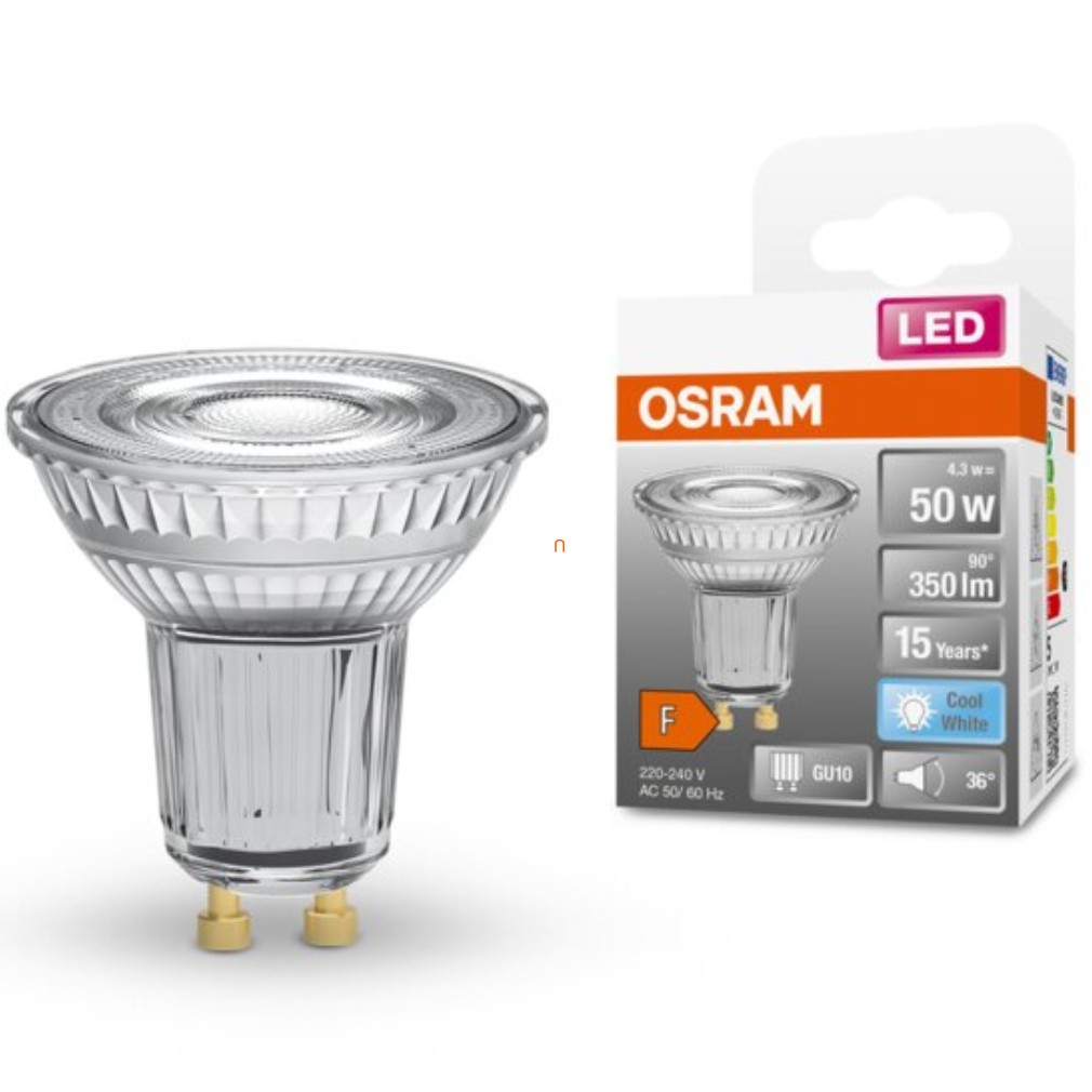 Osram GU10 LED Star 4,3W 350lm 4000K hidegfehér 36° - 50W izzó helyett