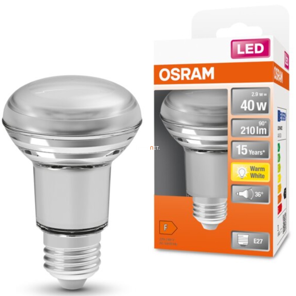 Osram E27 R63 LED Star 2,6W 210lm 2700K melegfehér 36° - 40W izzó helyett