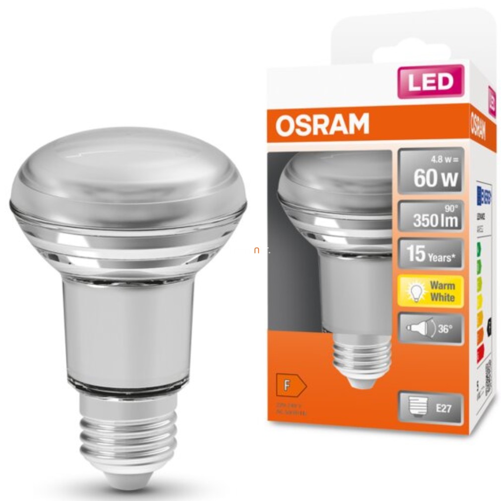 Osram E27 R63 LED Star 4,3W 350lm 2700K melegfehér 36° - 60W izzó helyett