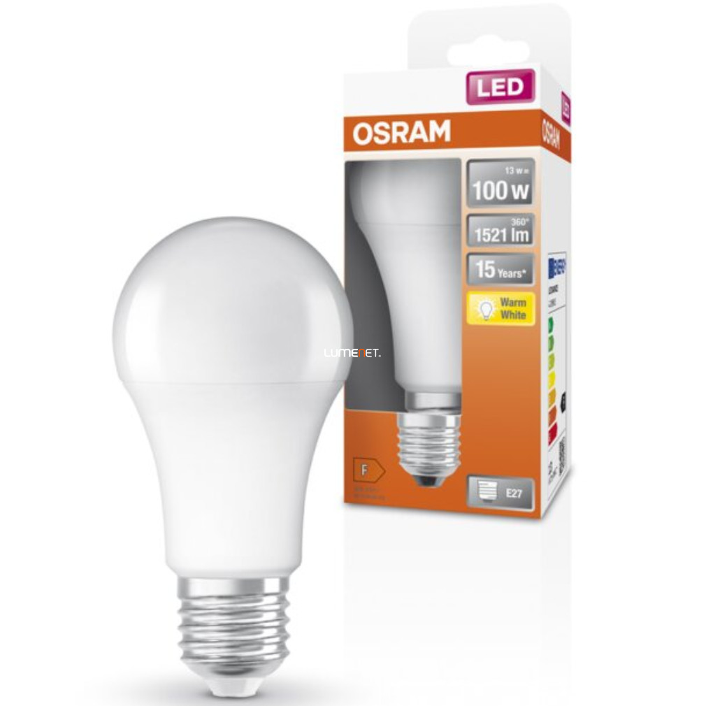 Osram E27 LED Star 13W 1521lm 2700K melegfehér 200° - 100W izzó helyett