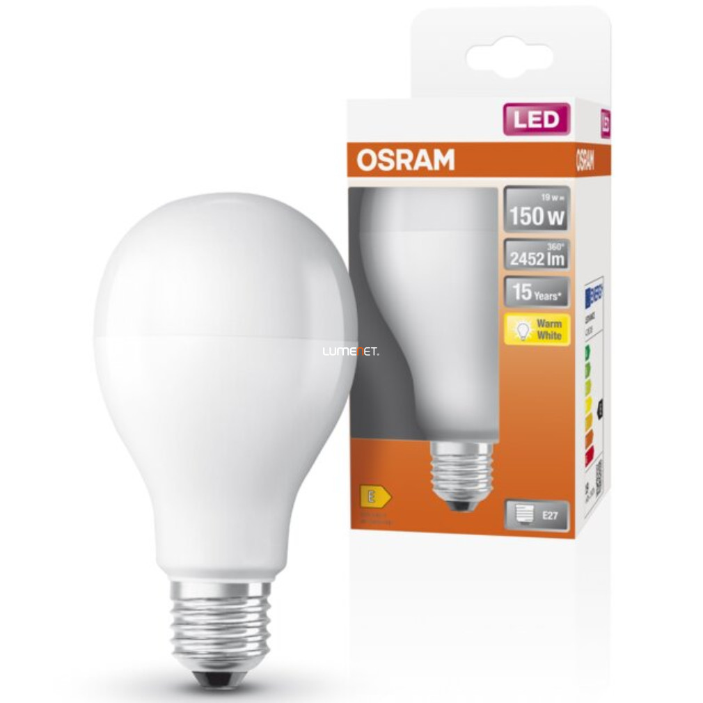 Osram E27 LED Star 19W 2452lm 2700K melegfehér 200° - 150W izzó helyett