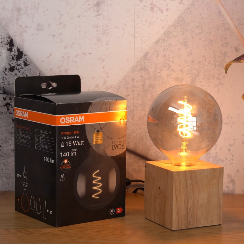 Osram Vintage Globe E27 4W 140lm 1800K, smoke - 16W izzó helyett