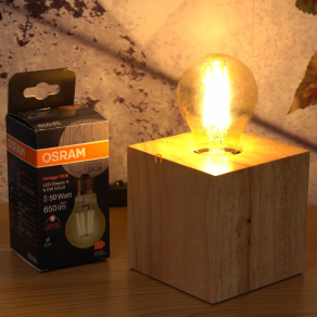   Osram Vintage A E27 6,5W 650lm 2400K , borostyán - 50W izzó helyett