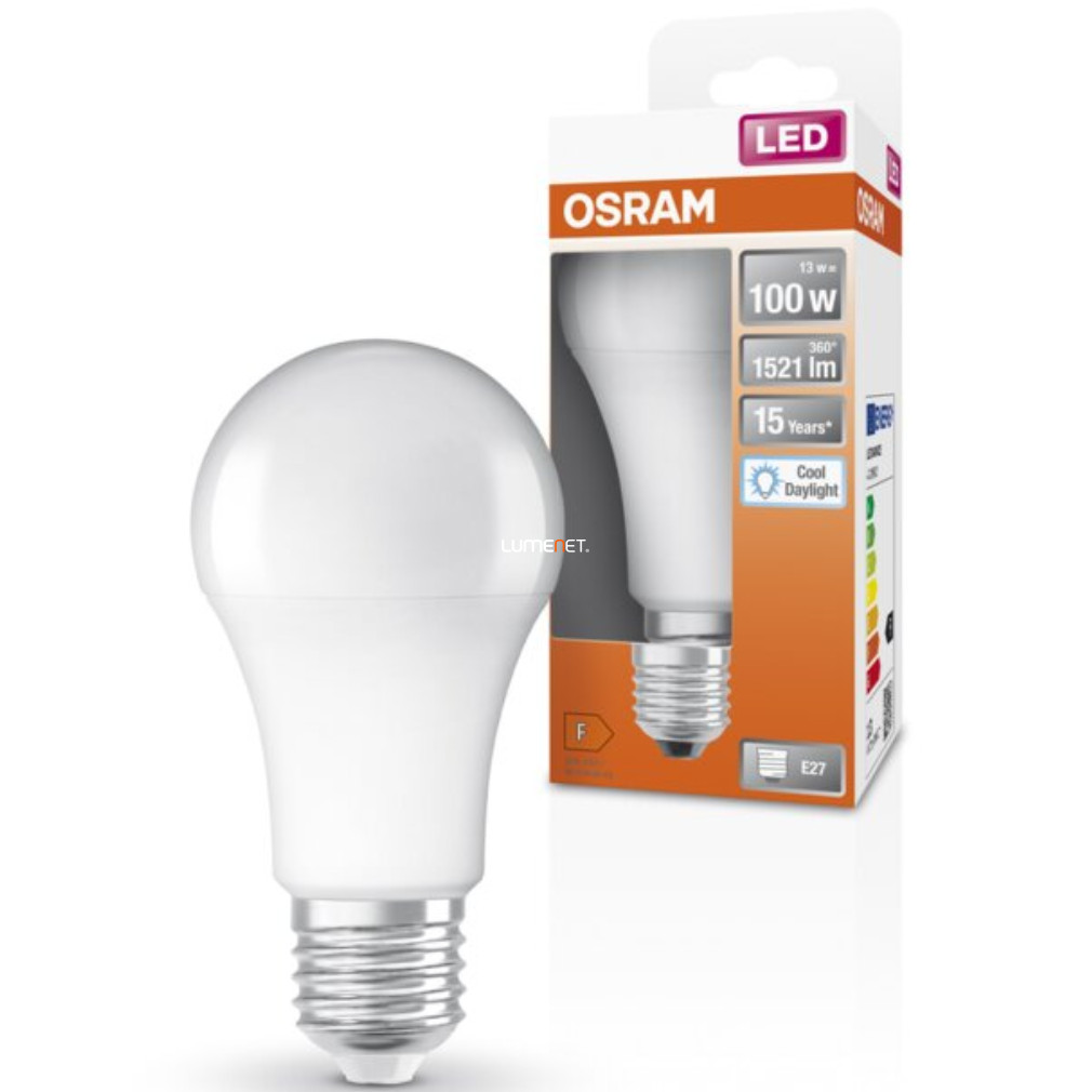 Osram E27 LED Star 13W 1521lm 6500K daylight 180° - 100W izzó helyett