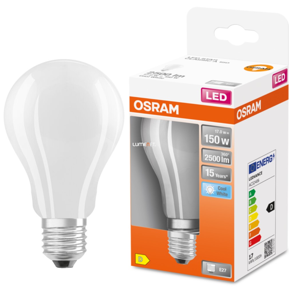 Osram E27 LED Star 17W 2452lm 4000K hidegfehér 330° - 150W izzó helyett
