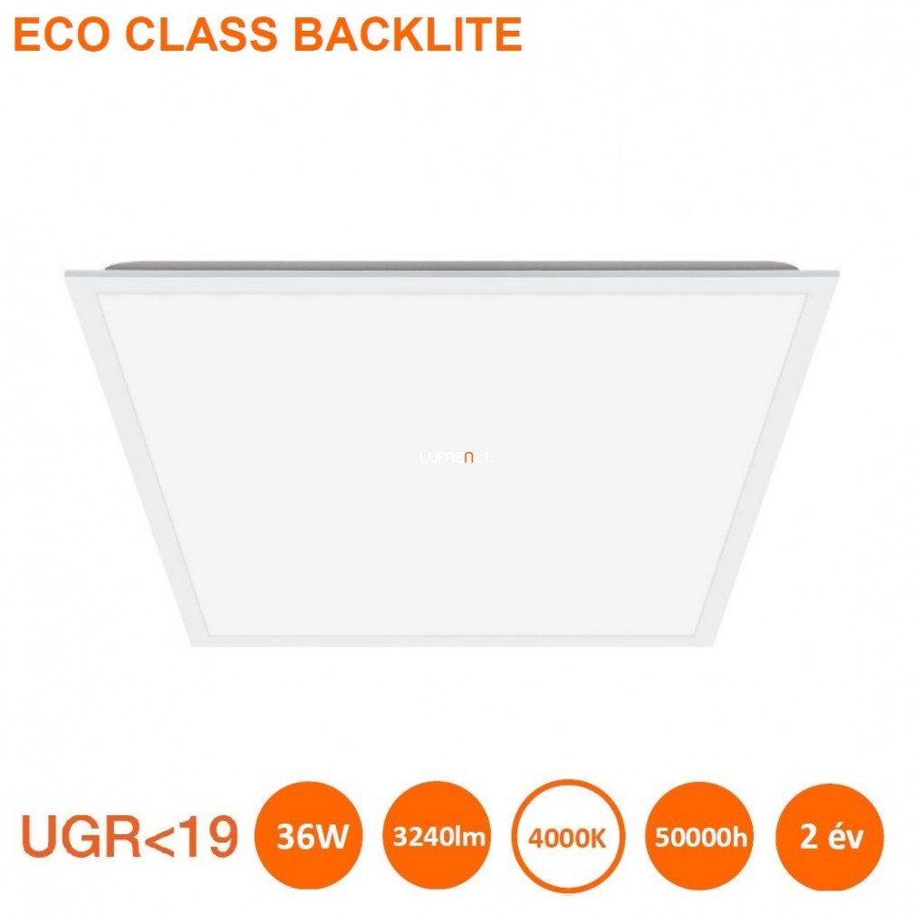 Ledvance Eco Backlite LED panel 600 UGR<19 36W 4000K 3240lm 595x595x34mm (3x18W) új