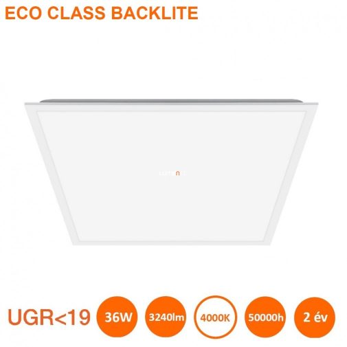 Ledvance Eco Backlite LED panel 600 UGR<19 36W 4000K 3240lm 595x595x34mm (3x18W) új