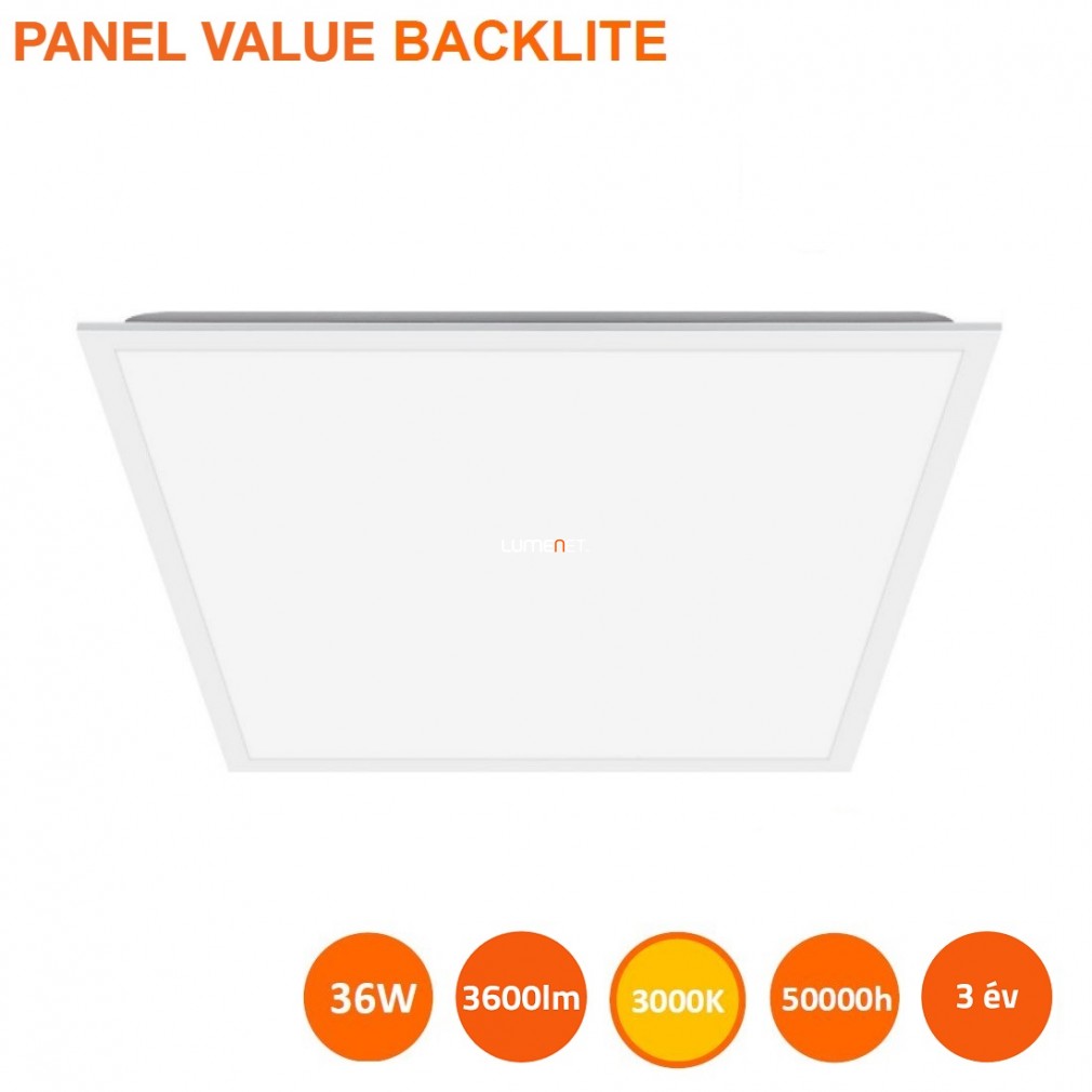 Ledvance Value Backlite Led Panel 600 36w 3000k 3600lm 595x595mm 3x18w