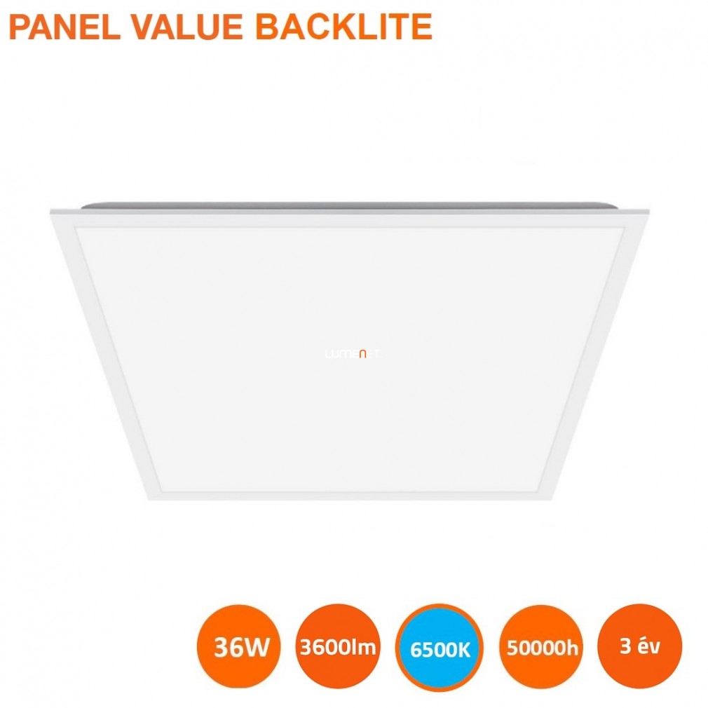 Ledvance Value Backlite LED panel 600 36W 6500K 3600lm 595x595mm (3x18W) új
