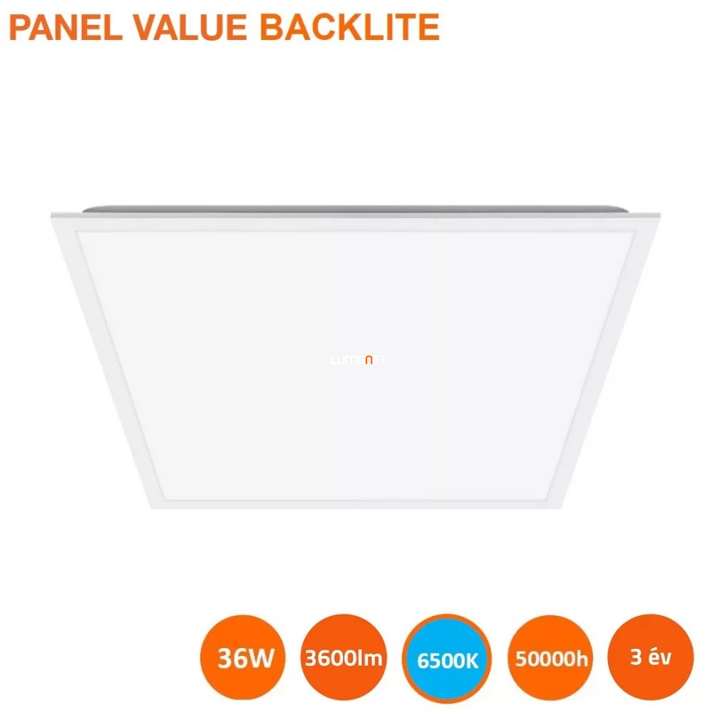 Bontott csomagolású Ledvance Value Backlite LED panel 600 36W 6500K 3600lm 595x595mm (3x18W) új