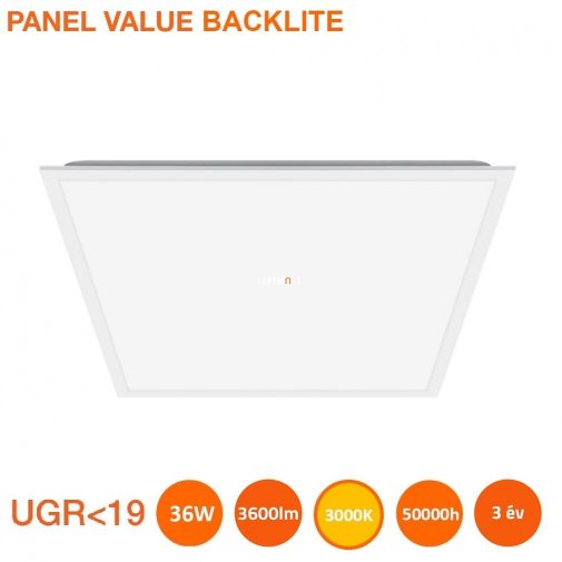 Ledvance Value Backlite LED panel 600 UGR<19 36W 3000K 3600lm 595x595mm (3x18W)
