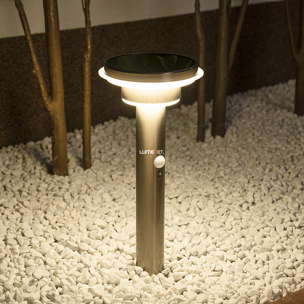 Ledvance Endura Style Solar fény és mozgásérzékelővel kültéri LED állólámpa ezüst IP44