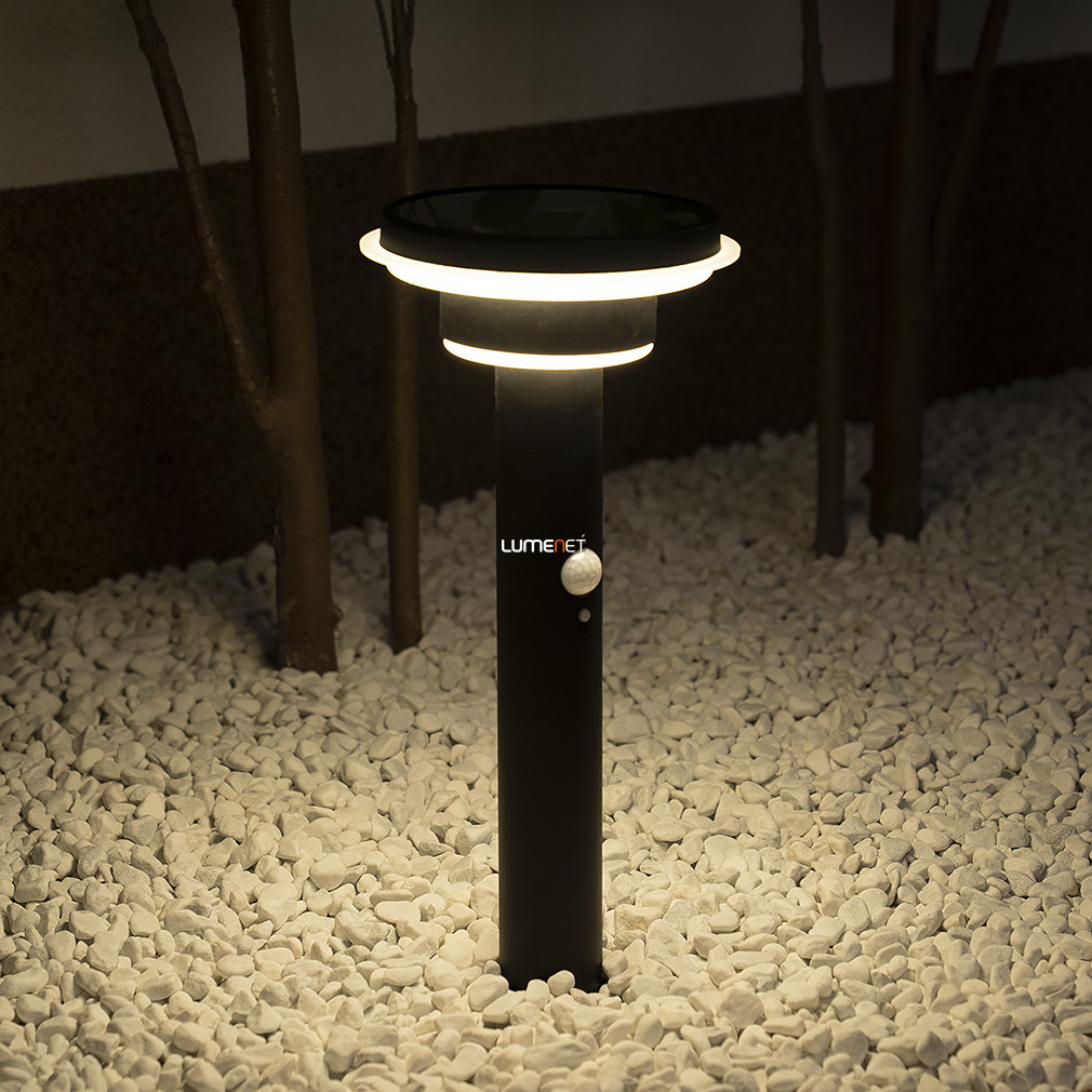 Ledvance Endura Style Solar fény és mozgásérzékelővel kültéri LED állólámpa fekete IP44