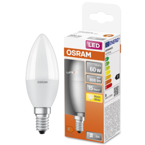   Osram E14 LED Star gyertya 7,5W 806lm 2700K melegfehér 200° - 60W izzó helyett
