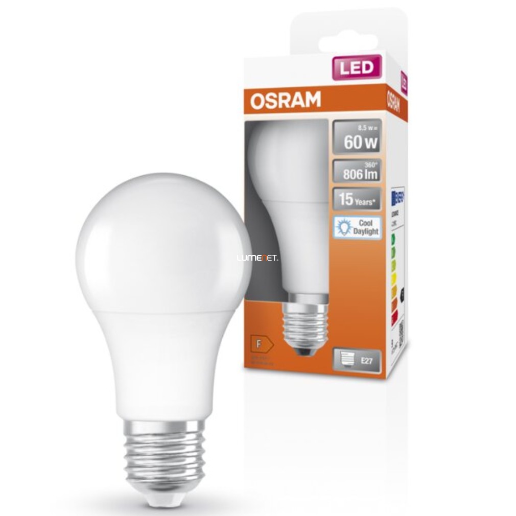 Osram E27 LED Star 8,5W 806lm 6500K daylight 200° - 60W izzó helyett