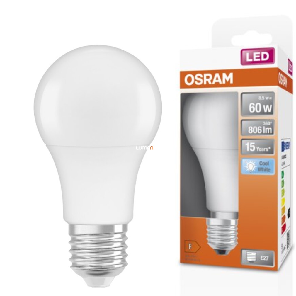 Osram E27 LED Star 8,5W 806lm 4000K hidegfehér 200° - 60W izzó helyett