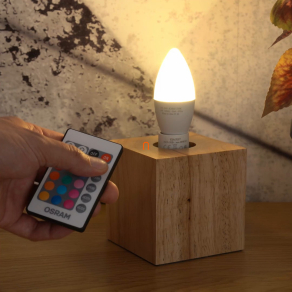   Osram E14 RGBW LED Star+ gyertya 4,9W 470lm 2700K melegfehér 200° - 40W izzó helyett, távirányítóval