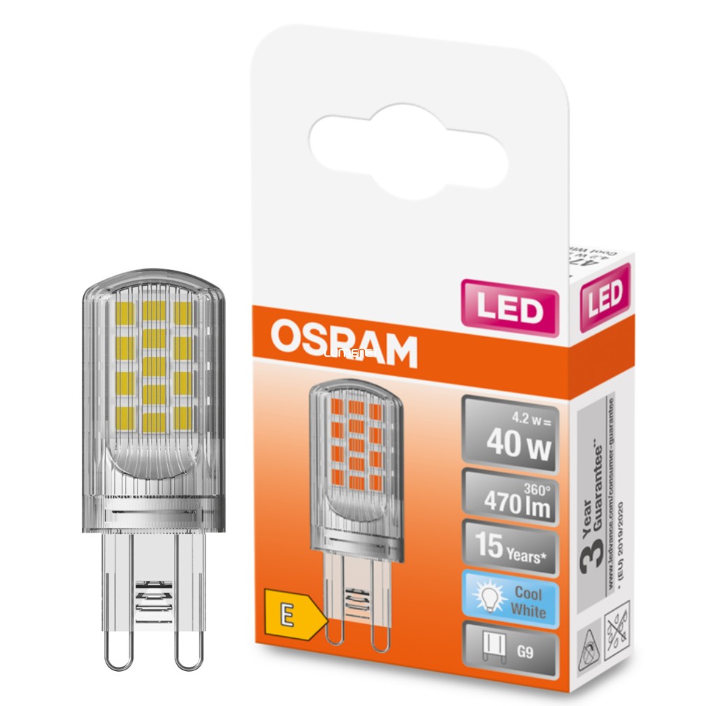 Osram G9 LED Special 4,2W 470lm 4000K hidegfehér 300° - 40W izzó helyett
