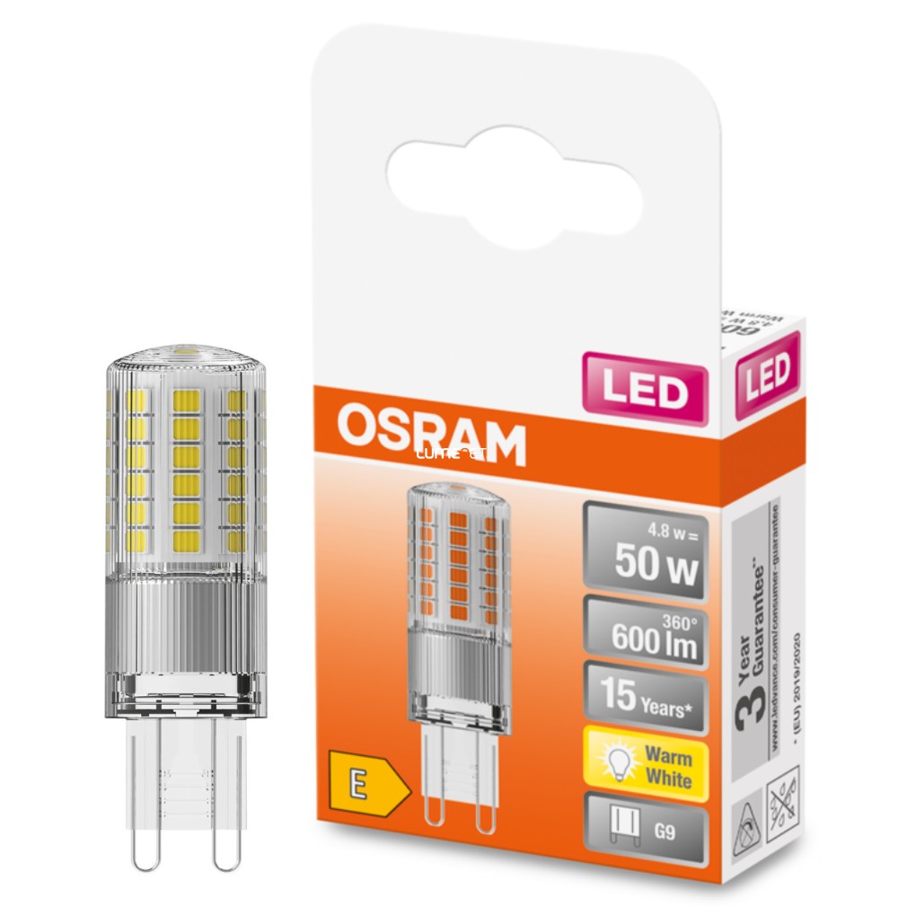 Osram G9 LED Special 4,8W 600lm 2700K melegfehér 320° - 50W izzó helyett