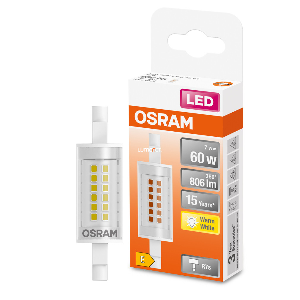 Osram Special Line R7s LED 7W 806lm 2700K - 60W izzó helyett