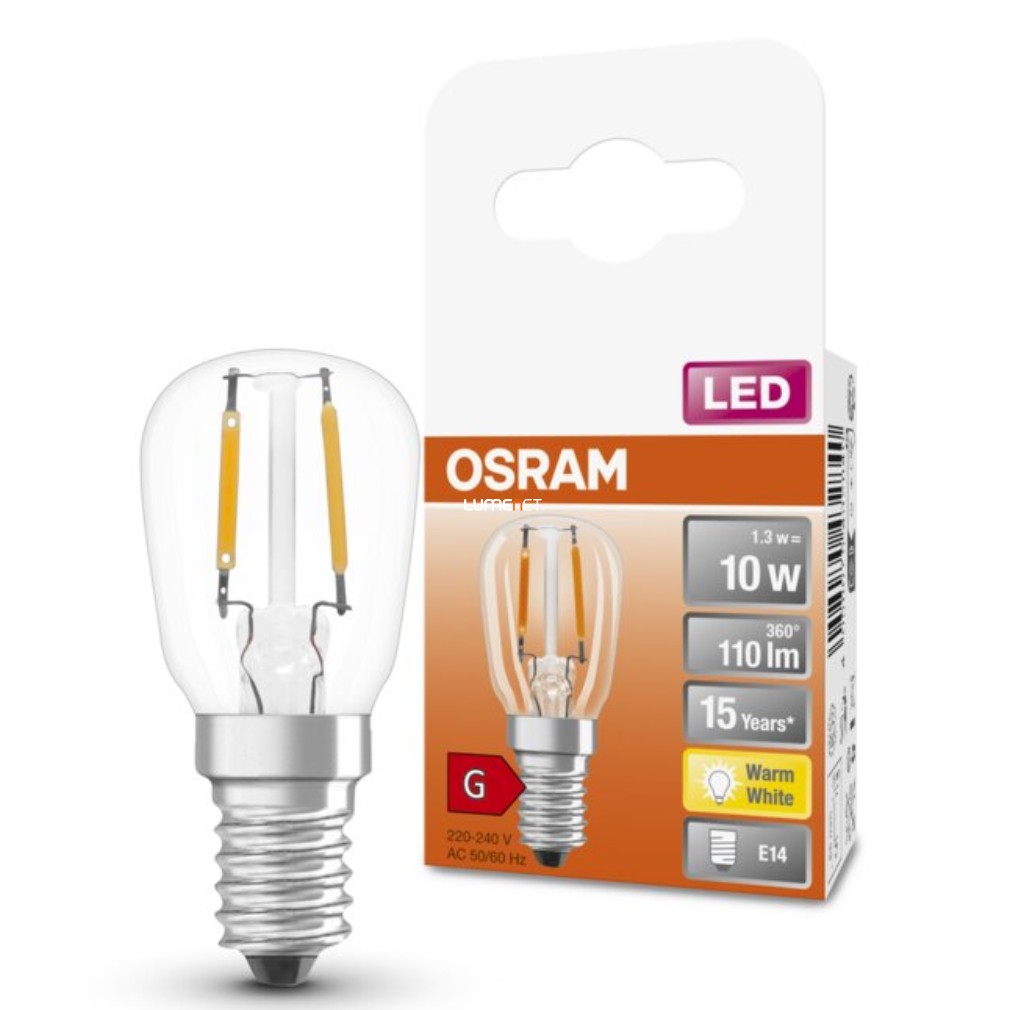 Osram E14 T26 LED Special 2,2W 110lm 2700K melegfehér 320° - 12W izzó helyett