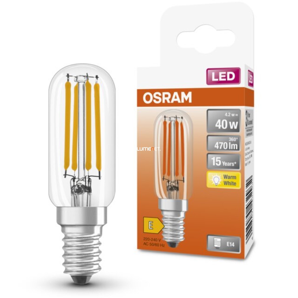 Osram E14 T26 LED Special 4W 470lm 2700K melegfehér 320° - 40W izzó helyett