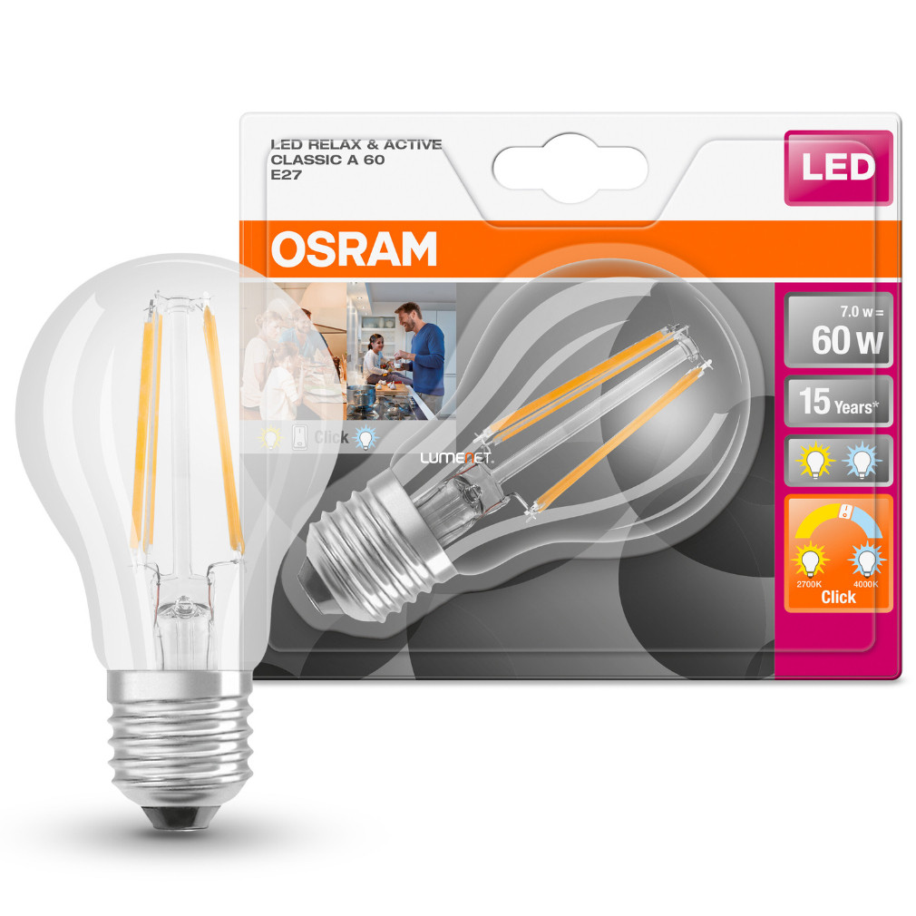 Osram Led Star+ A E27 LED 7W 806lm 2200-2700K - 60W izzó helyett