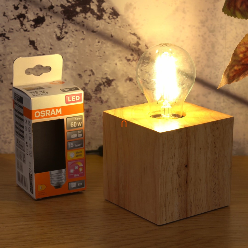Osram Led Star+ A E27 LED 7W 806lm GlowDim 2200-2700K szabályozható - 60W izzó helyett