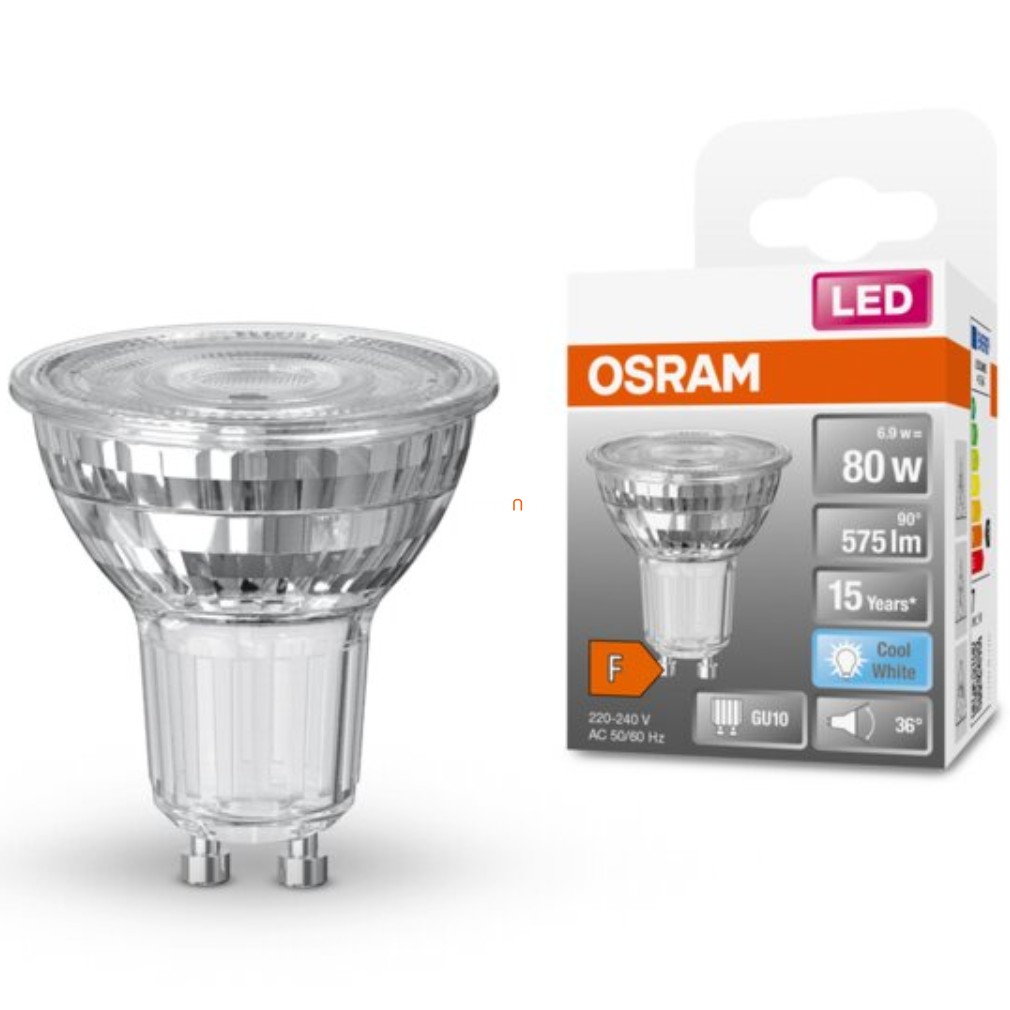 Osram GU10 LED Star 6,9W 575lm 4000K hidegfehér 36° - 80W izzó helyett