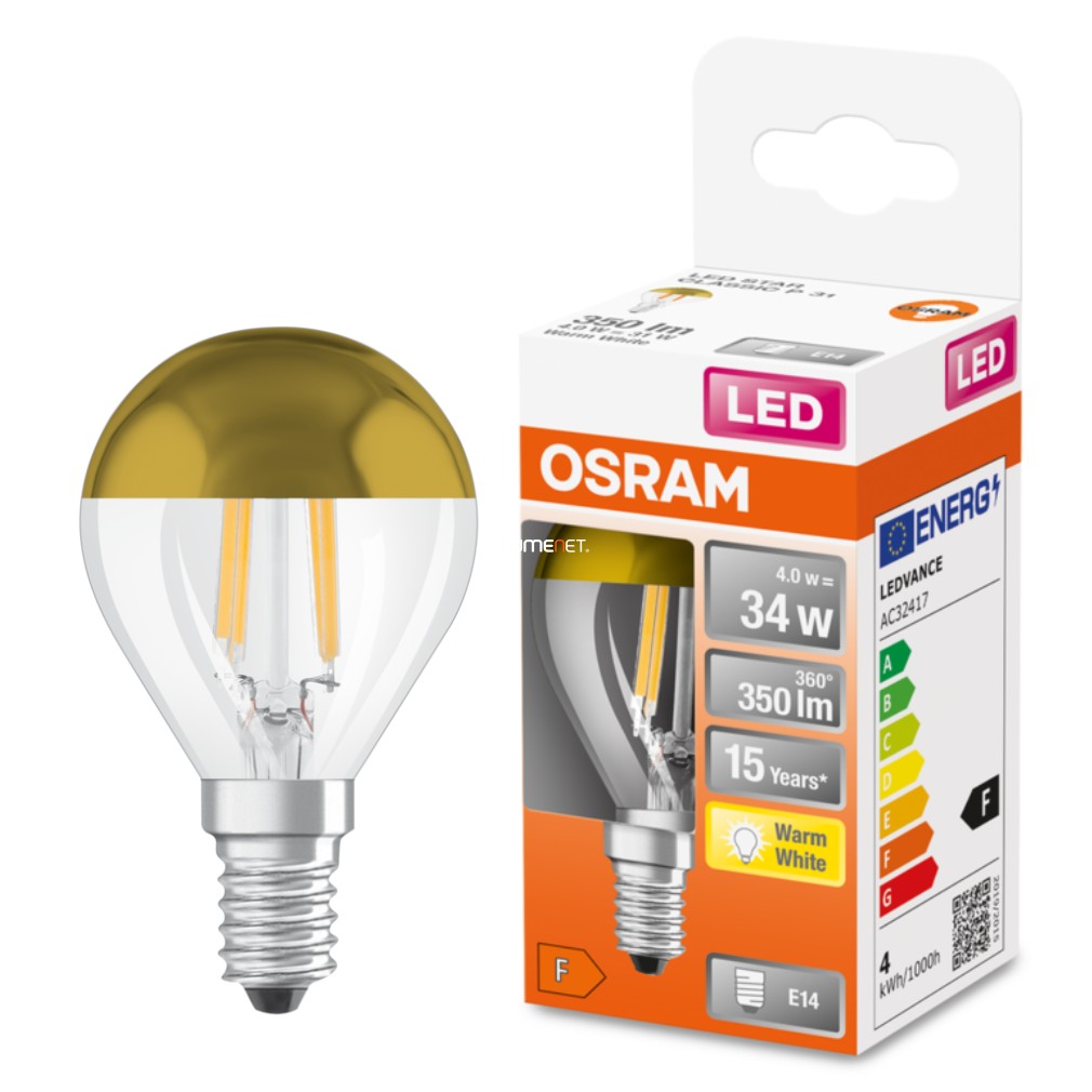 Osram E14 LED Star kisgömb 4W 380lm 2700K melegfehér 300° - 34W izzó helyett