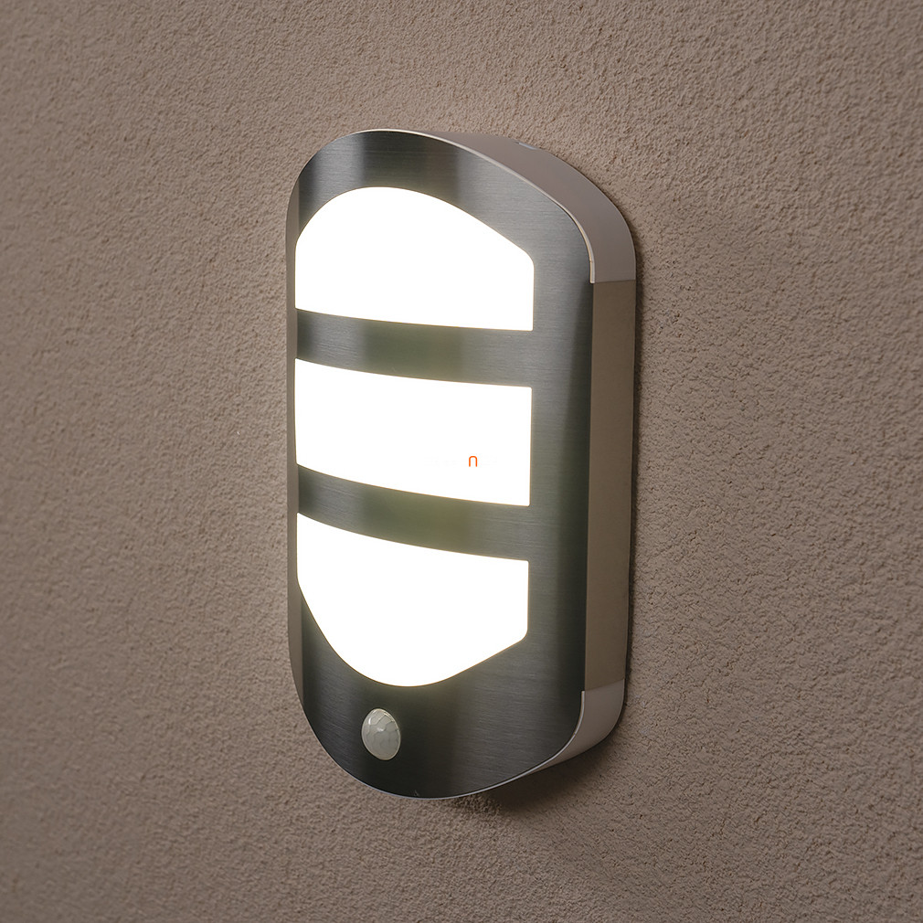 Ledvance Endura Style Plate fény és mozgásérzékelővel kültéri fali LED lámpa ezüst IP44
