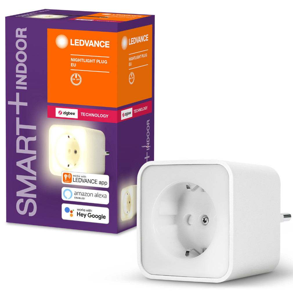 Bontott csomagolású Ledvance Smart+ ZigBee okos konnektor éjjeli fénnyel