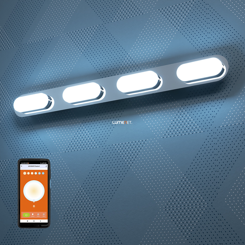 Ledvance Smart+ WIFI okos fürdőszobai LED lámpa falra, hideg/melegfehér, 27 W, króm (Orbis Wall Duplo)