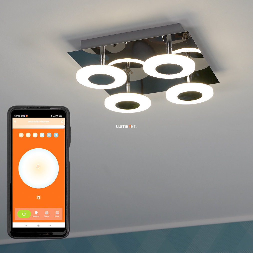 Ledvance Smart+ WIFI okos mennyezeti LED lámpa, hideg/melegfehér, 26 W (Orbis Wall Wave)