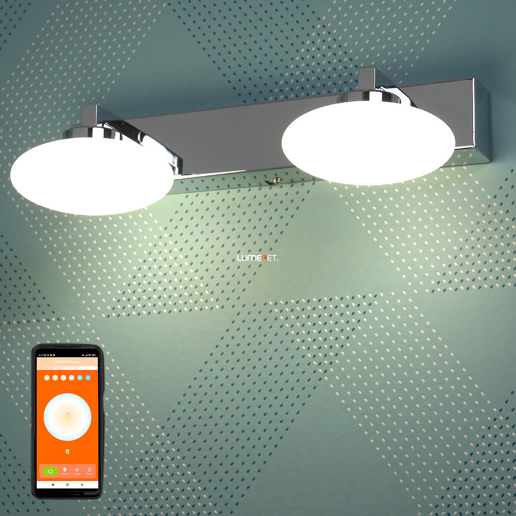 Ledvance Smart+ WIFI okos fürdőszobai LED lámpa falra, hideg/melegfehér, 12 W (Orbis Wall Elypse)